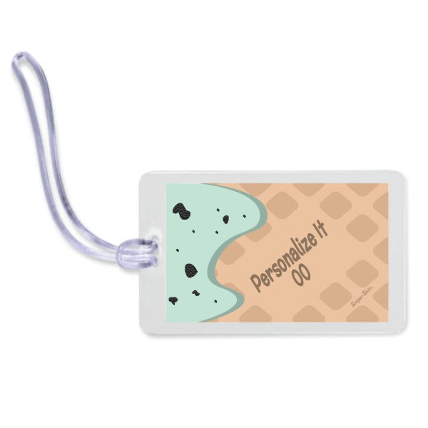 mint chip personalized bat bag tag
