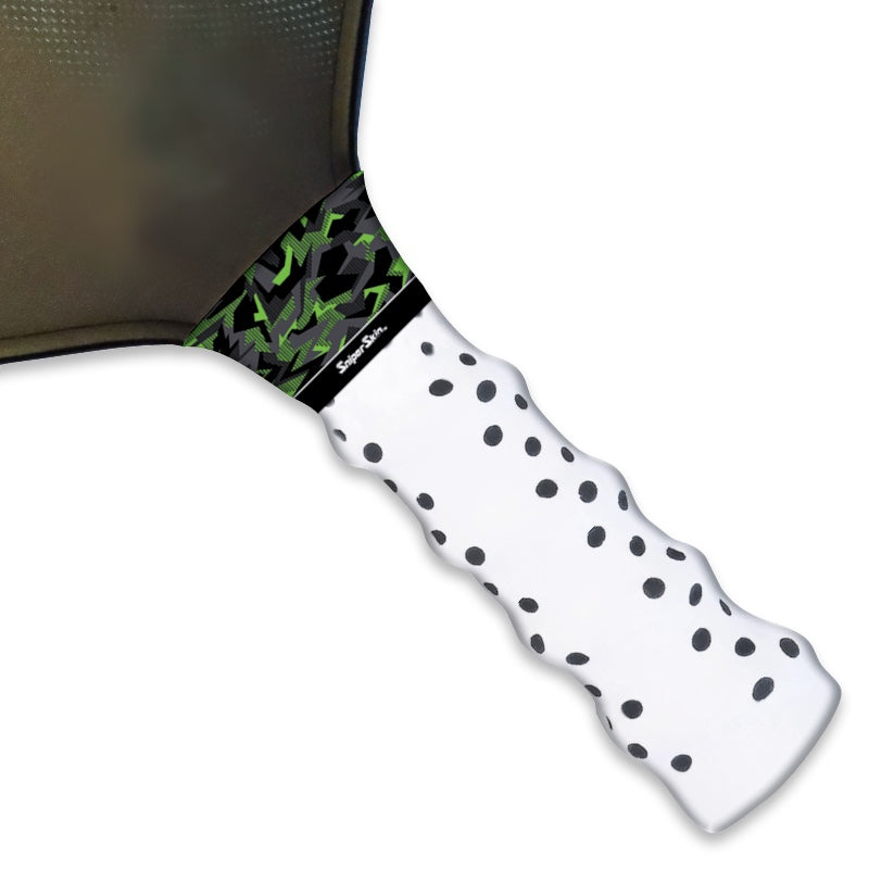 neon green geo camo classic pickleball grip sniper skin 