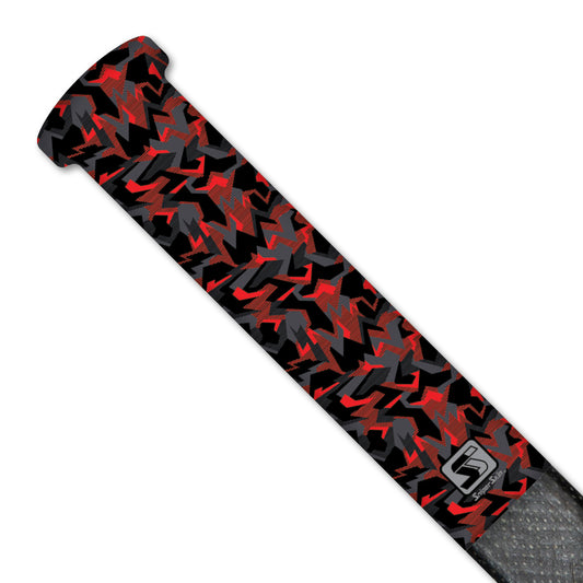 red geo camo hockey grip 