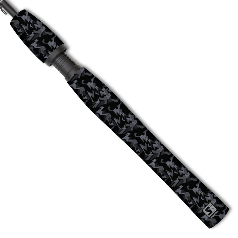 black geo camo fishing  grip sniper skin 