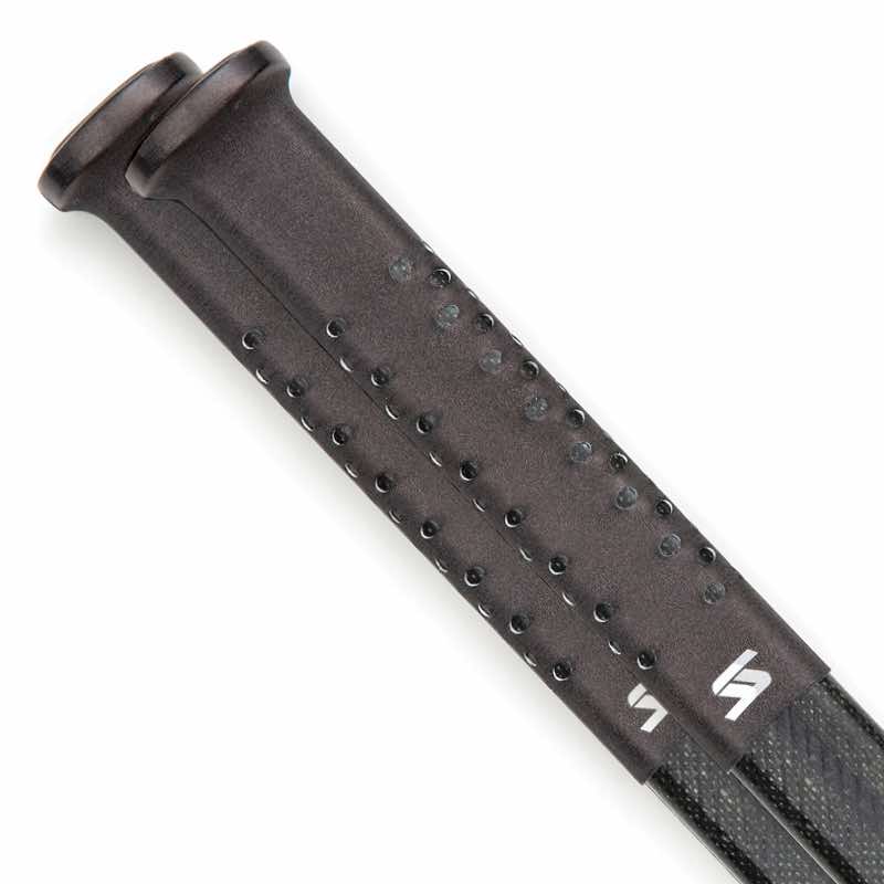 Pure black Sniper Skin grip on a hockey stick handle