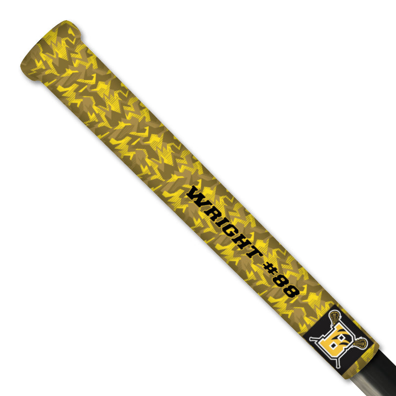 BENGALS GIRLS LACROSSE GRIP YELLOW GEO CAMO