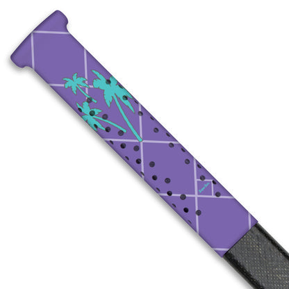 purple hockey stick grip with blue palm trees from sniper skin 