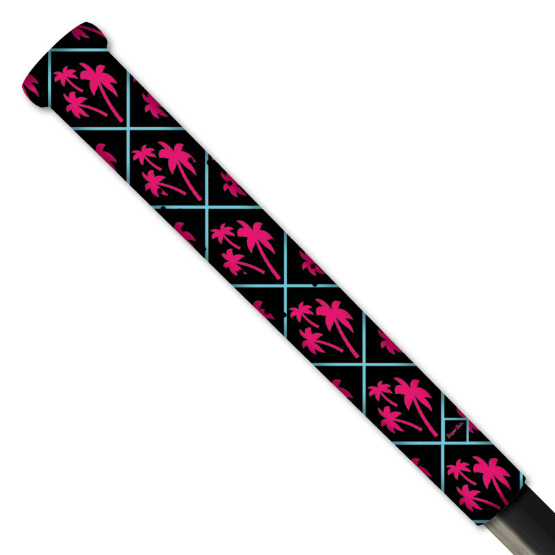 black pink pattern spring break palms lacrosse grip from sniper skin 