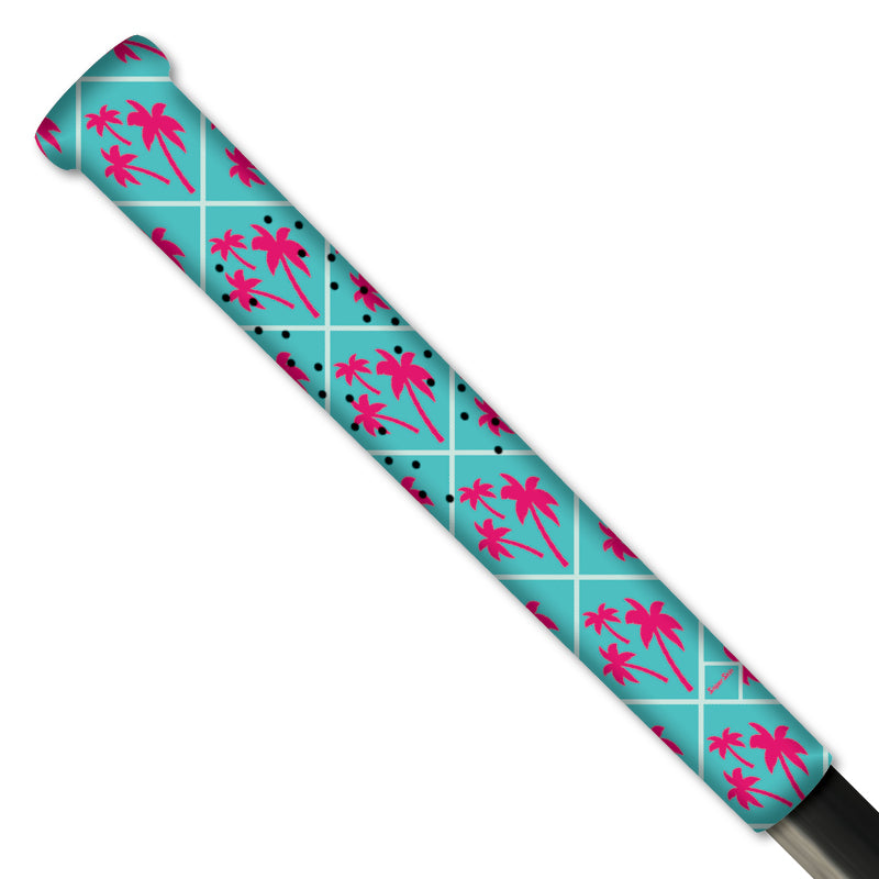 blue pink palms pattern lacrosse grip from sniper skin 