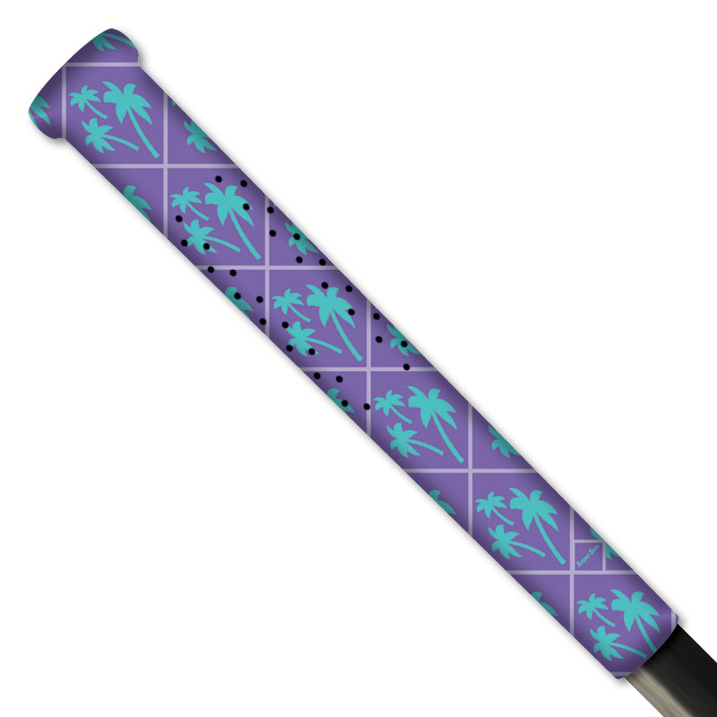 purple blue large palm trees lacrosse grip from sniper skin 