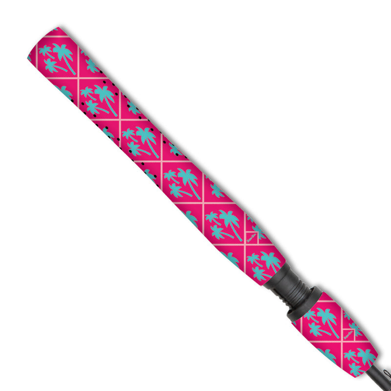 pink blue spring break 
palms pattern  fishing grips from sniper skin 
