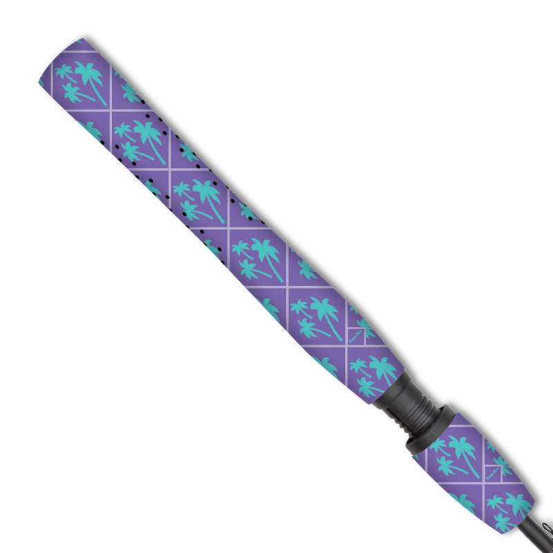purple blue spring break 
palms patterns fishing grips from sniper skin 