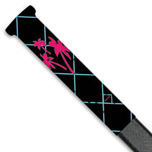 black hockey stick grip with pink palm trees from sniper skin 