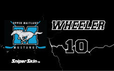 black lightning upper maitland mustangs custom bag tag fundraiser only from sniper skin 