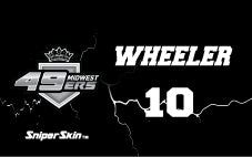 BLACK LIGHTNING MIDWEST 49ERS SNIPER SKIN HOCKEY BAG TAG FUNDRAISER