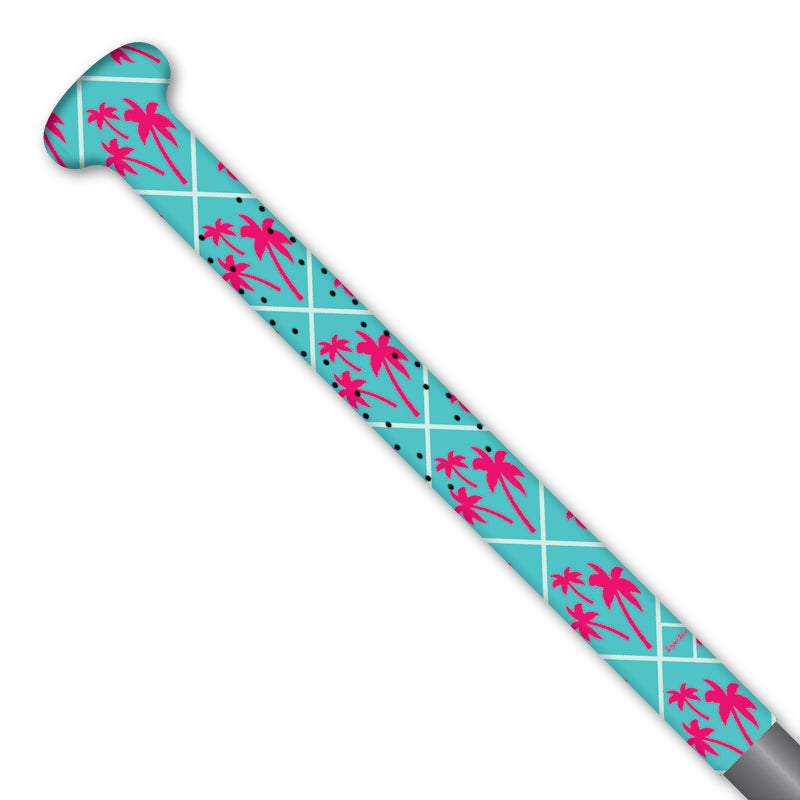 blue pink pattern  spring break palms bat grips from sniper skin 