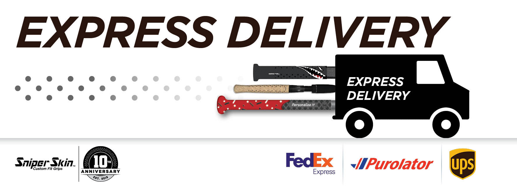 premium shipping for premium sports grips from sniper skin 