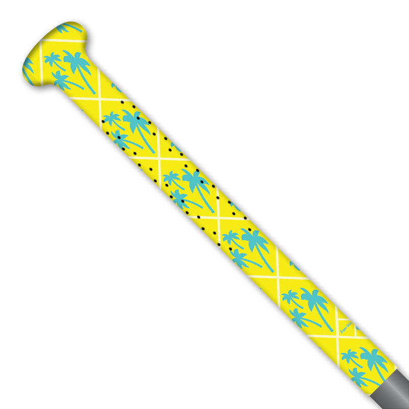 yellow blue pattern spring break palms bat grips from sniper skin 
