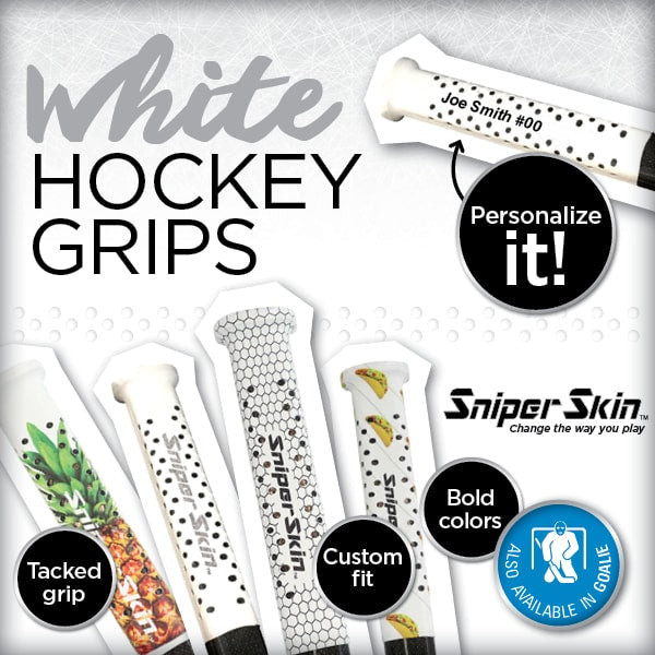 White hockey grips
