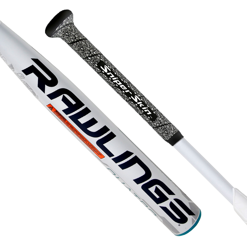 Black bat grip, white print, shadow pattern