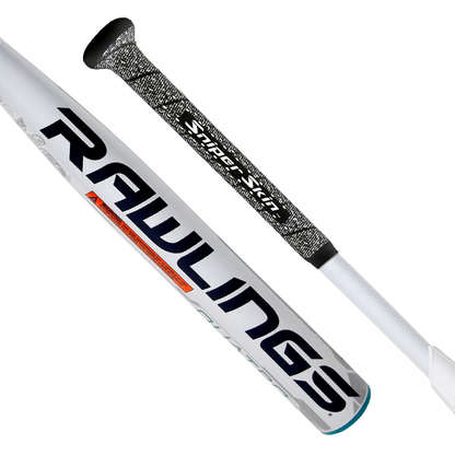Black bat grip, white print, shadow pattern