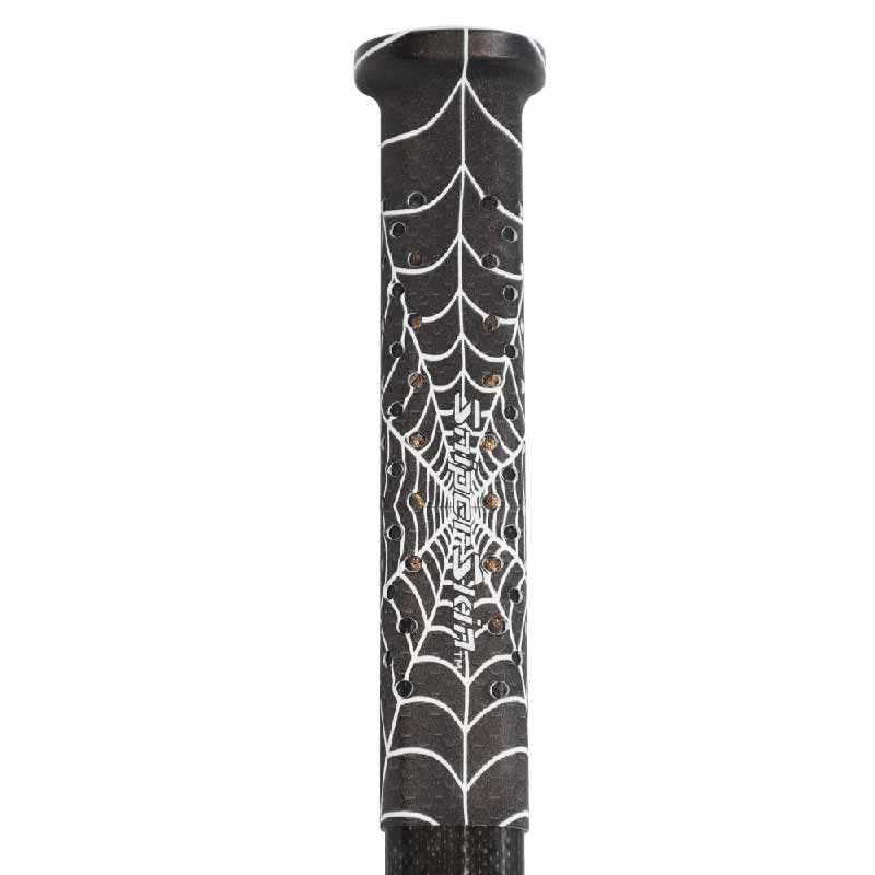 Sniper Skin on a hockey stick handle with black spider web pattern