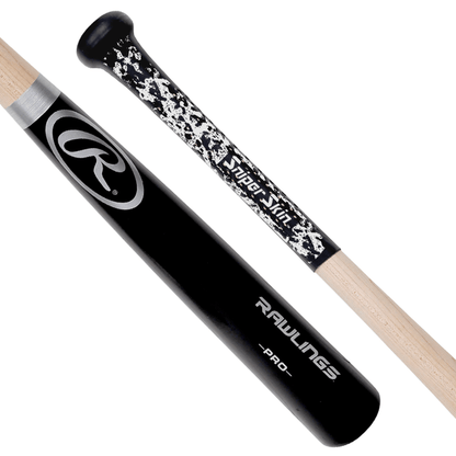 Black bat grip, white print, commander pattern