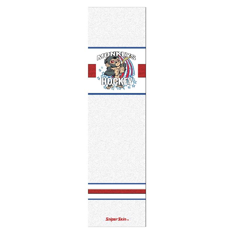 monkeys white hockey grip sniper skin 