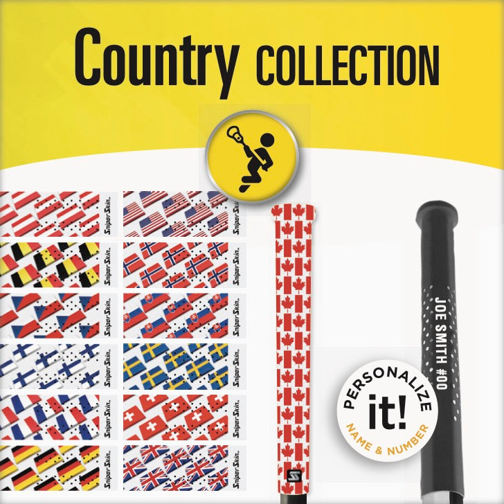 country flag lacrosse grips